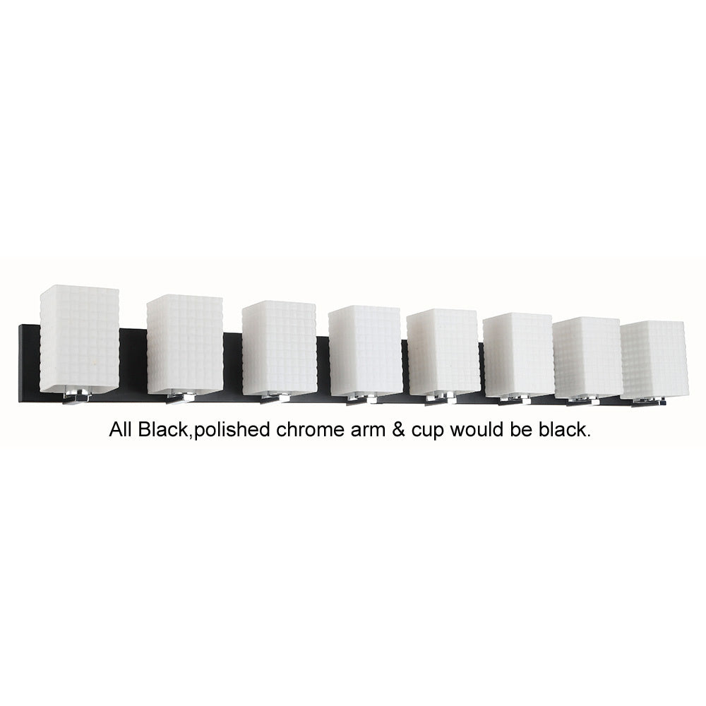 Maxilite Della MX 6147-07-8 Bath Vanity Light 52 in. wide - Black