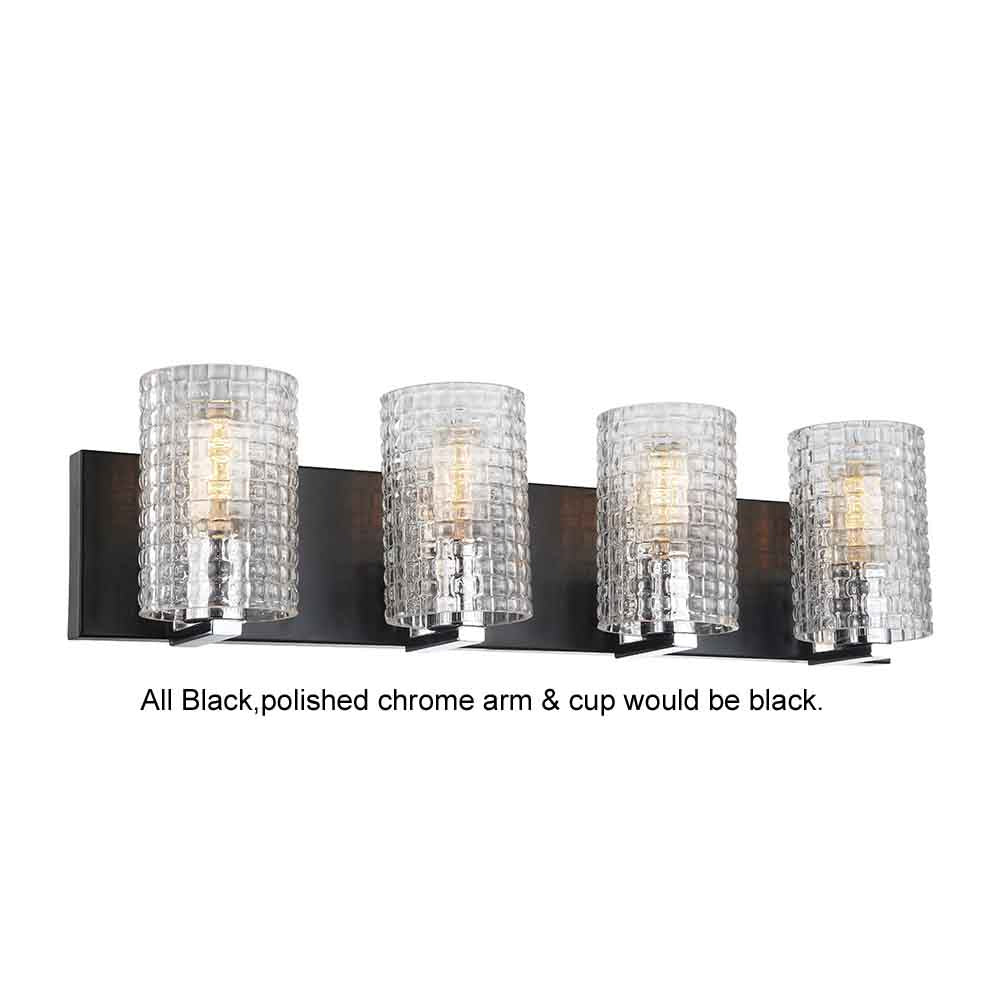 Maxilite Haiden MX 6148-07-4 Bath Vanity Light 26 in. wide - Black