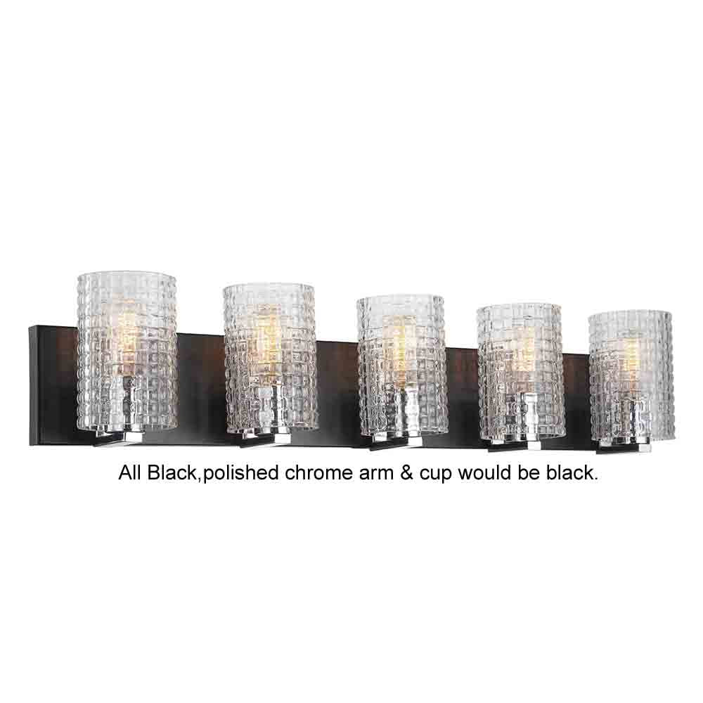 Maxilite Haiden MX 6148-07-5 Bath Vanity Light 32 in. wide - Black