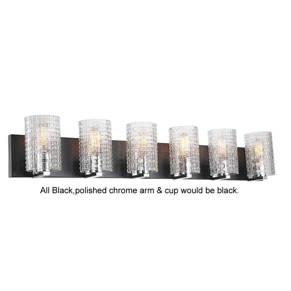 Maxilite Haiden MX 6148-07-6 Bath Vanity Light 39 in. wide - Black