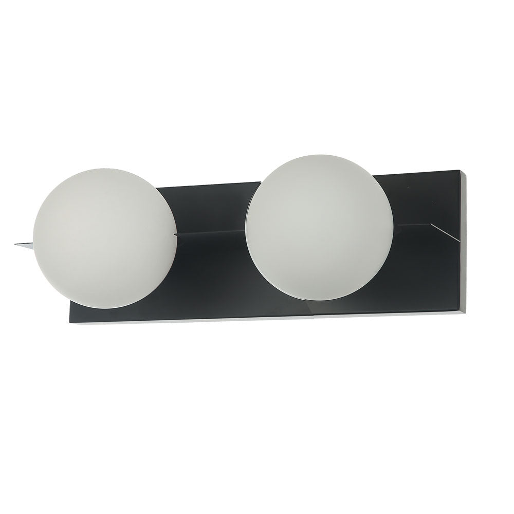 Maxilite Hollywood MX 6476-2-07 Bath Vanity Light 19 in. wide - Black