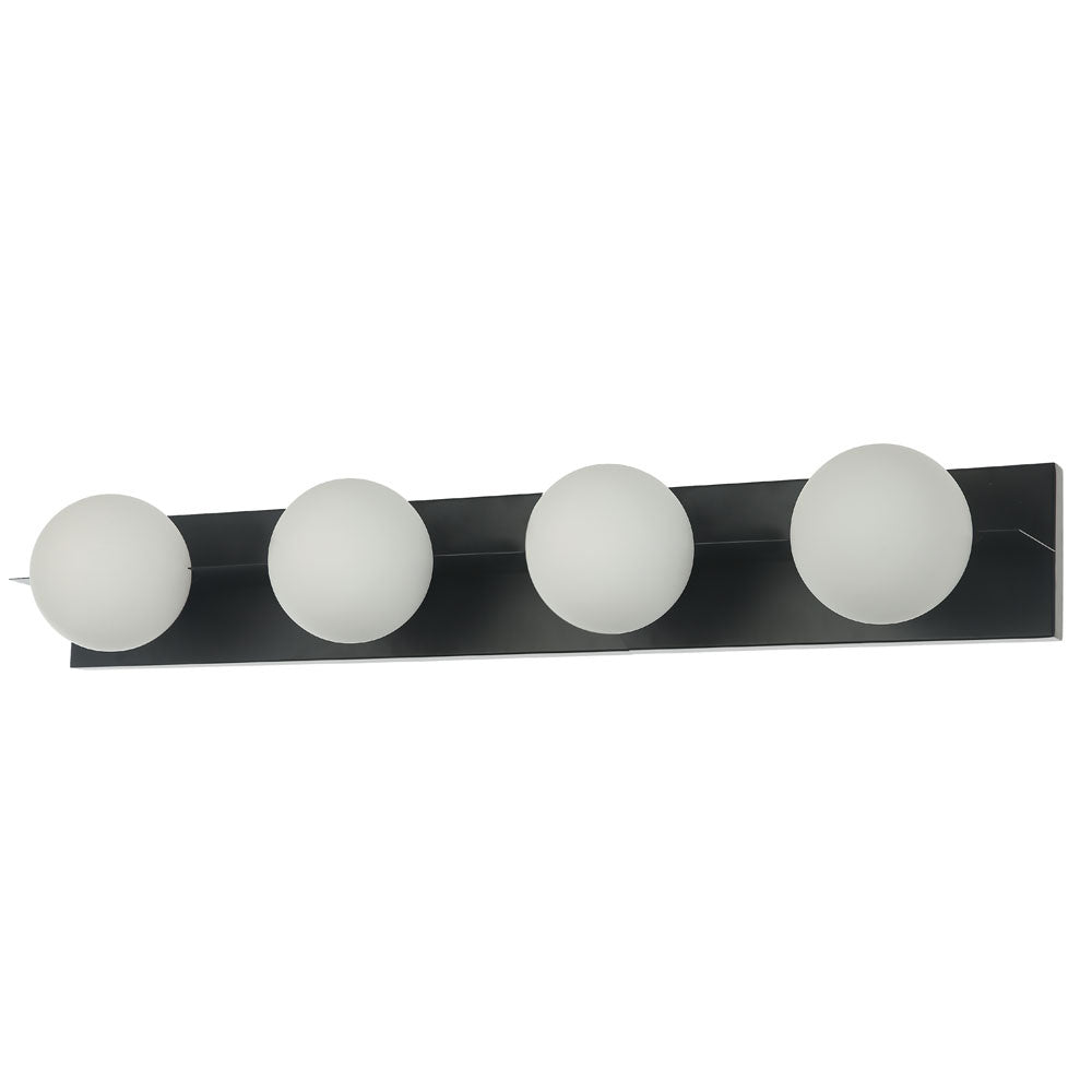 Maxilite Hollywood MX 6476-4-07 Bath Vanity Light 39 in. wide - Black