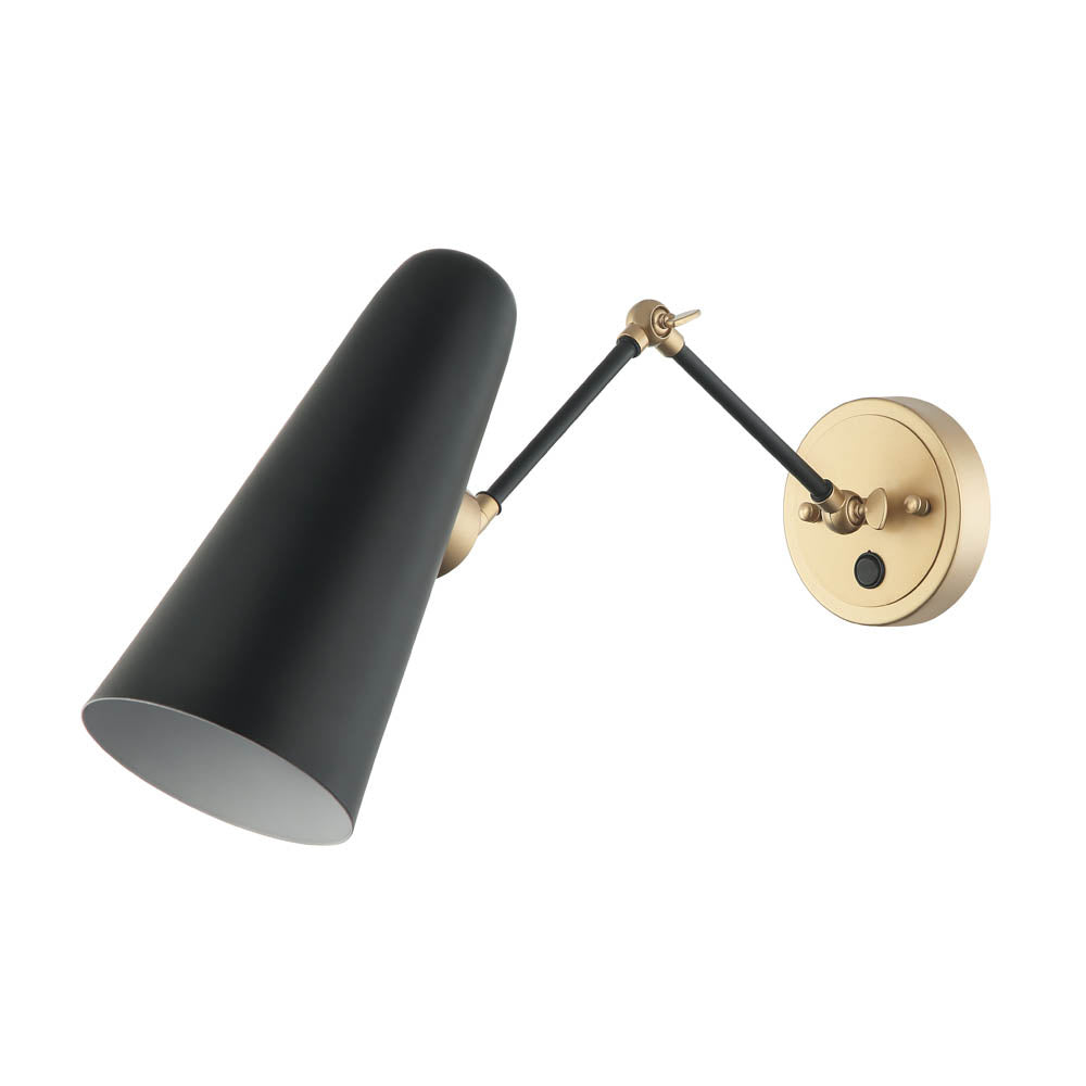 Maxilite Lighting MX 7651-0718  Kea Lamp Black/Aged Brass
