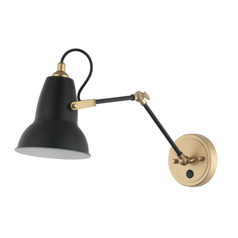 Maxilite Lighting MX 7652-0718  Koa Lamp Black/Aged Brass