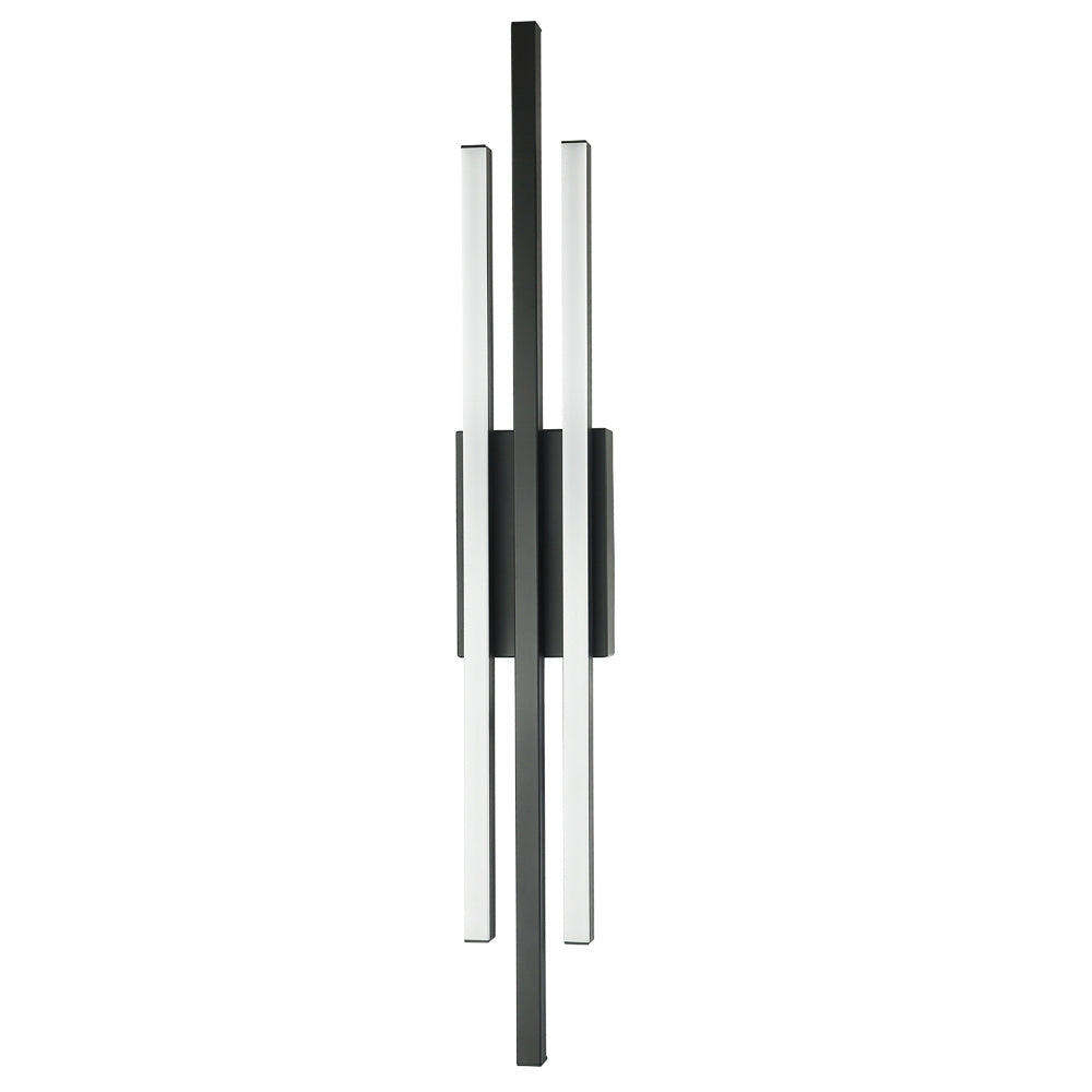 Maxilite Ridge MXD6637-07-2-30K Bath Vanity Light 1 in. wide - Black
