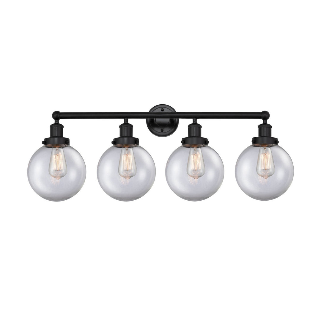 Innovations Edison 616-4W-BK-G202-8 Bath Vanity Light 34 in. wide - Matte Black