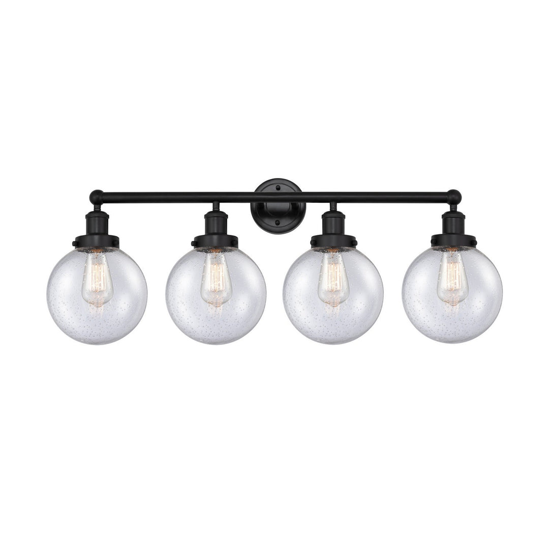 Innovations Edison 616-4W-BK-G204-8 Bath Vanity Light 34 in. wide - Matte Black