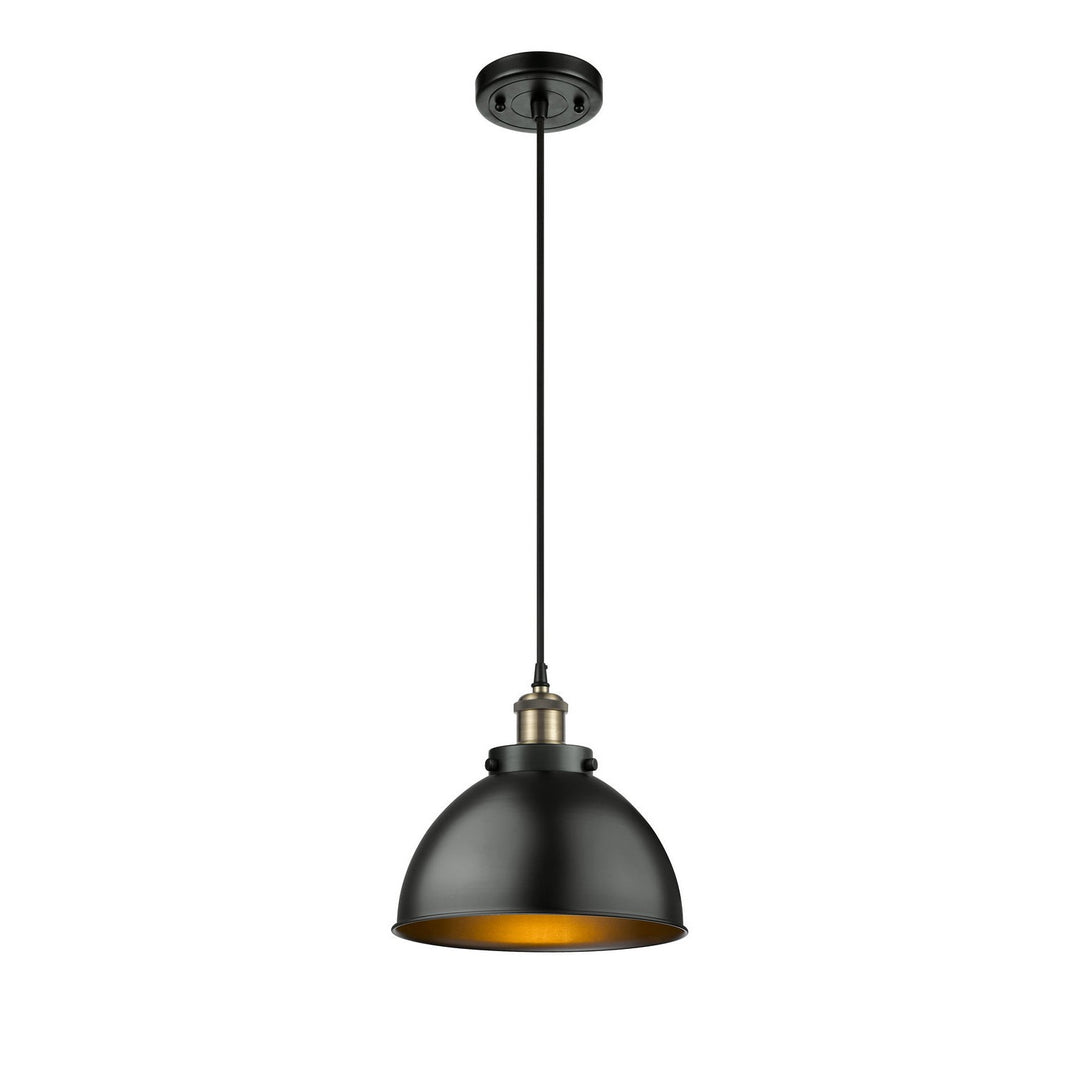 Innovations Ballston Urban 916-1P-BAB-MFD-10-BK Pendant Light - Black Antique Brass