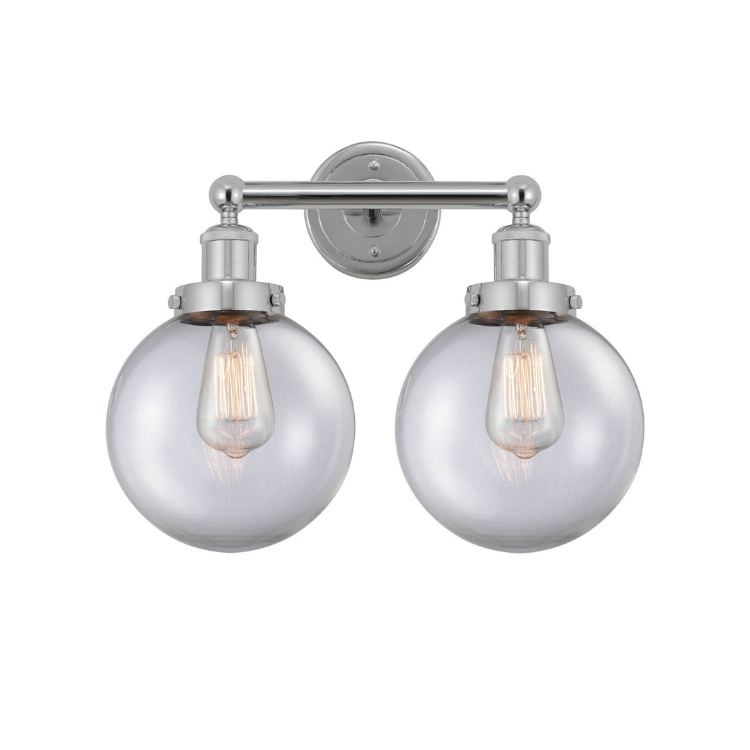 Innovations Edison 616-2W-PC-G202-8 Bath Vanity Light 16 in. wide - Polished Chrome