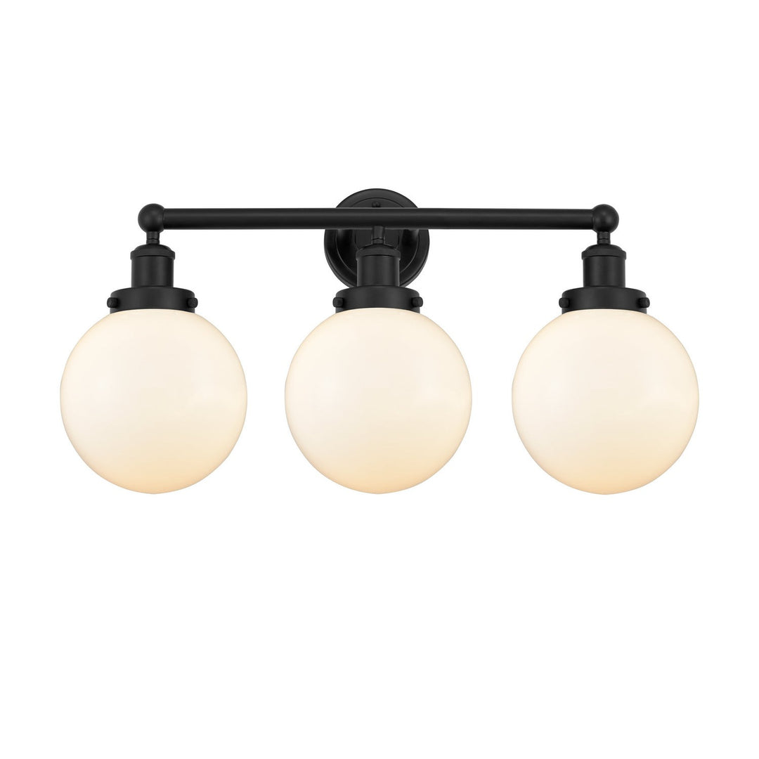 Innovations Edison 616-3W-BK-G201-8 Bath Vanity Light 25 in. wide - Matte Black