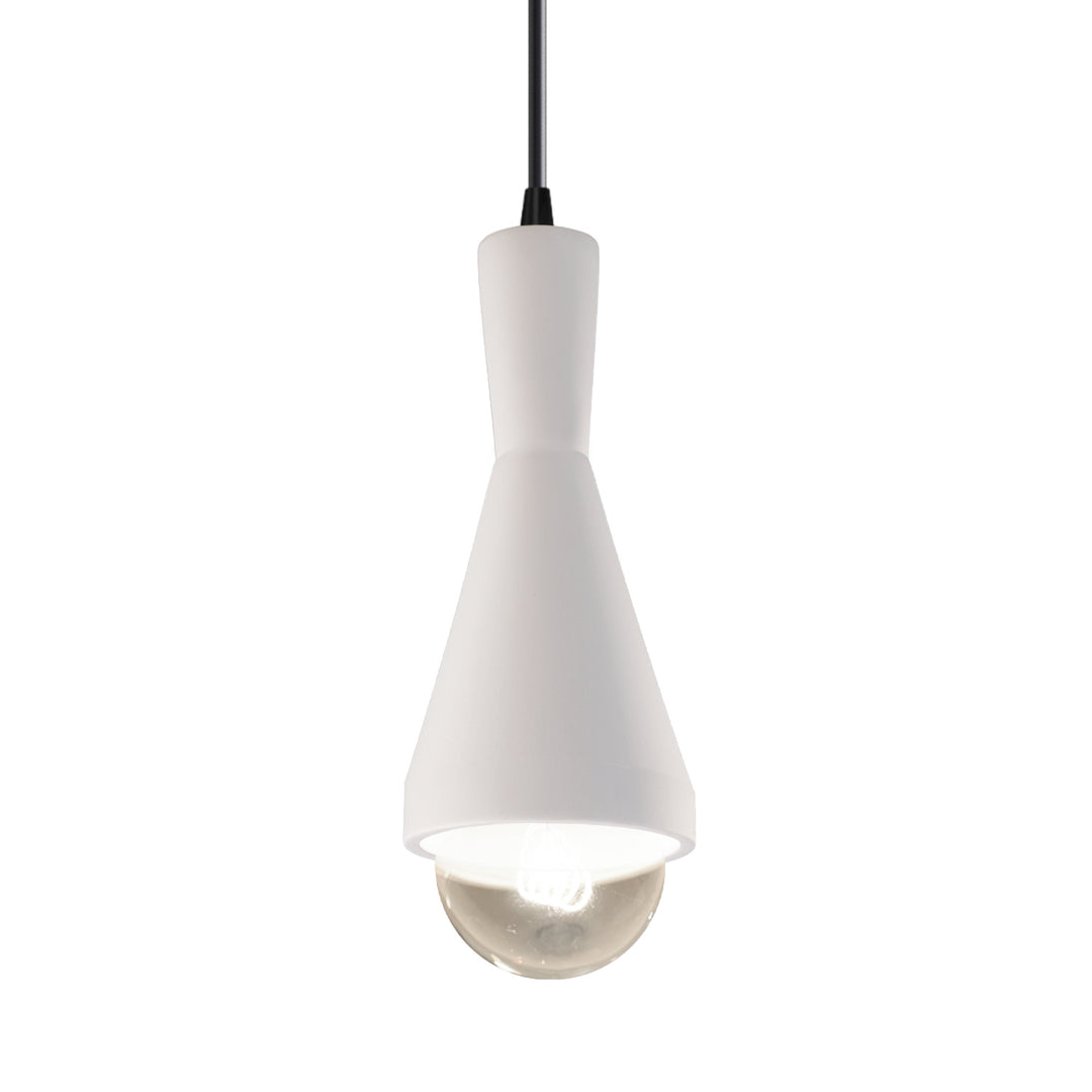 Justice Designs Radiance CER-6520-BIS-MBLK-BKCD Pendant Light - Bisque