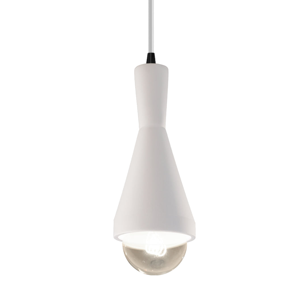 Justice Designs Radiance CER-6520-BIS-MBLK-WTCD Pendant Light - Bisque