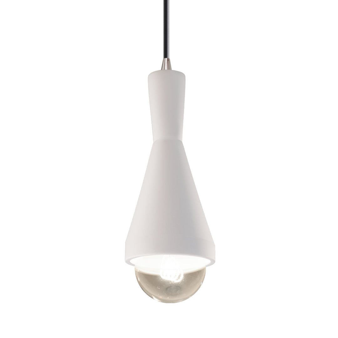 Justice Designs Radiance CER-6520-BIS-NCKL-BKCD Pendant Light - Bisque
