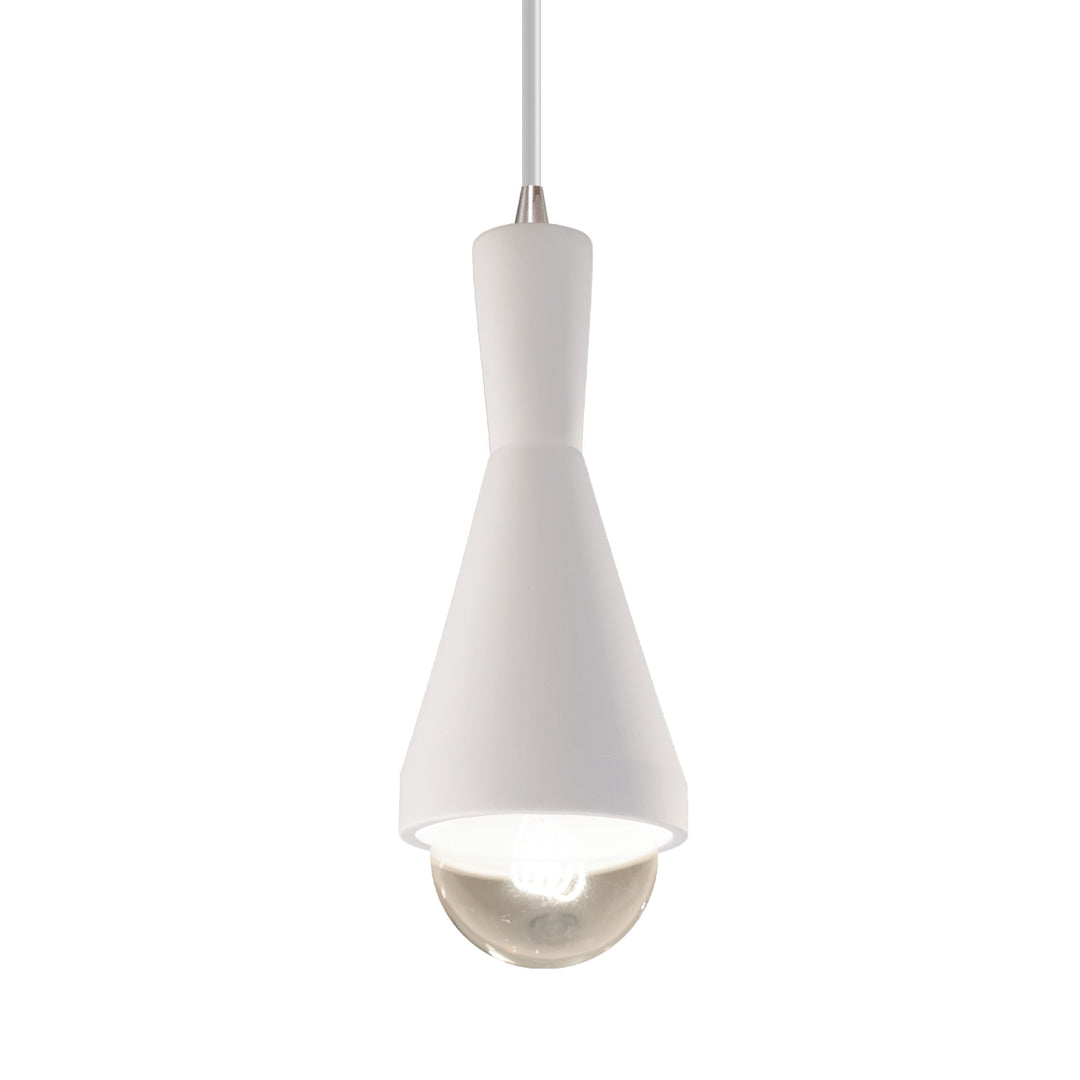 Justice Designs Radiance CER-6520-BIS-NCKL-WTCD Pendant Light - Bisque