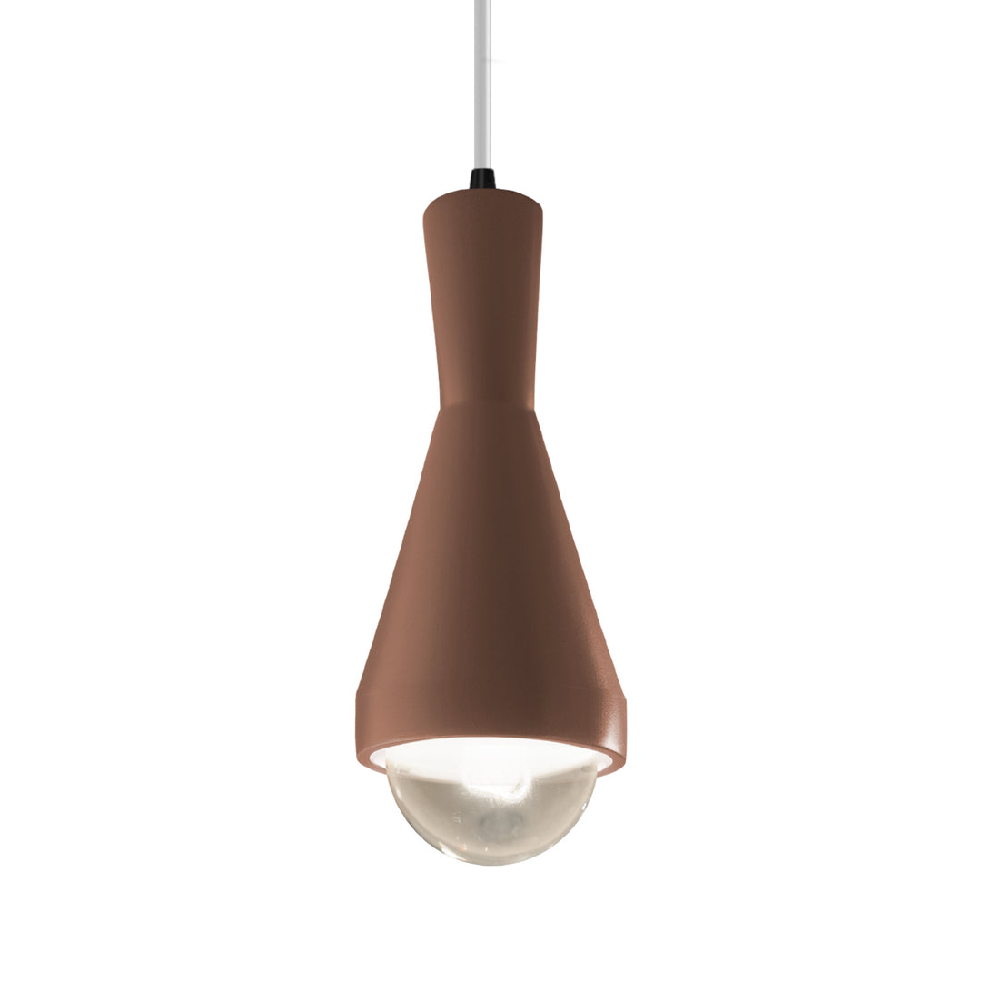 Justice Designs Radiance CER-6520-CLAY-MBLK-WTCD Pendant Light - Canyon Clay