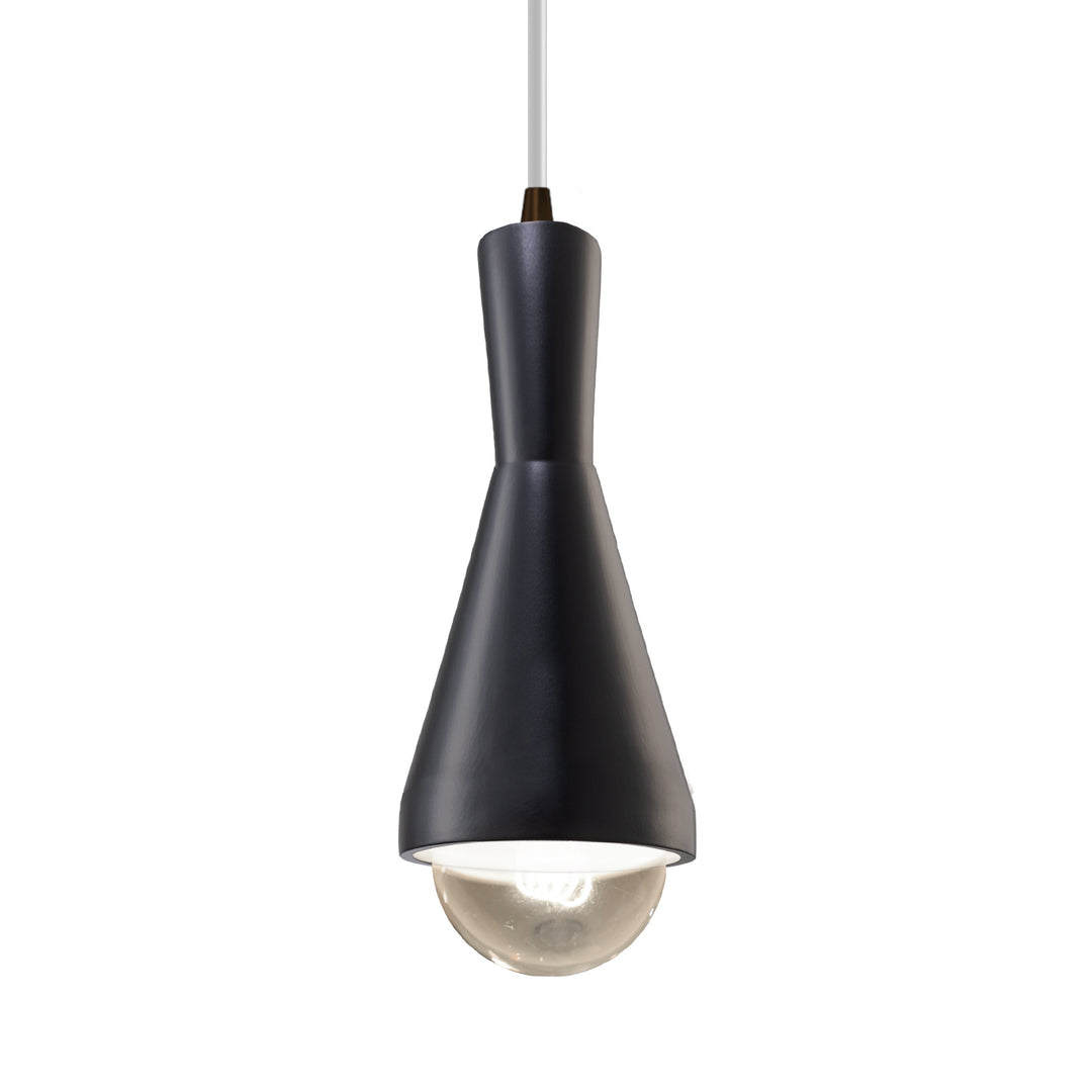 Justice Designs Radiance CER-6520-CRB-DBRZ-WTCD Pendant Light - Carbon - Matte Black