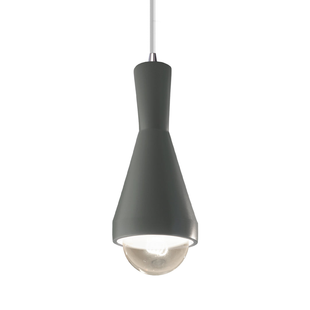Justice Designs Radiance CER-6520-PWGN-CROM-WTCD Pendant Light - Pewter Green