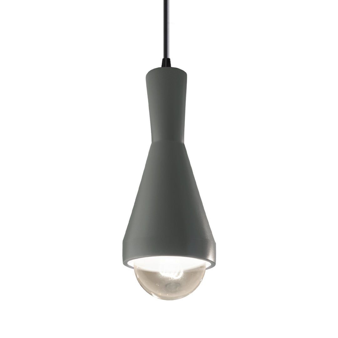 Justice Designs Radiance CER-6520-PWGN-MBLK-BKCD Pendant Light - Pewter Green