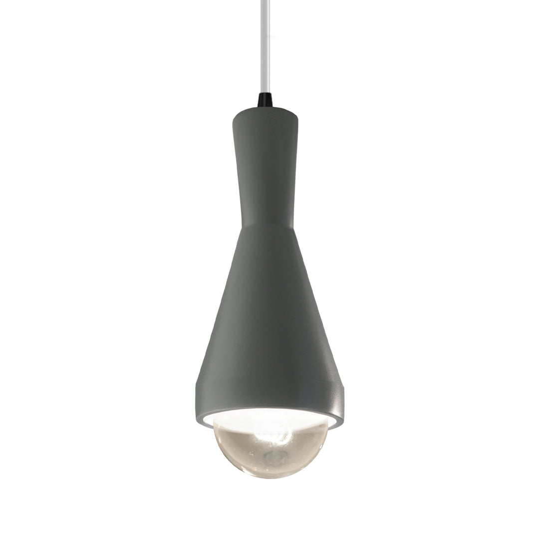 Justice Designs Radiance CER-6520-PWGN-MBLK-WTCD Pendant Light - Pewter Green