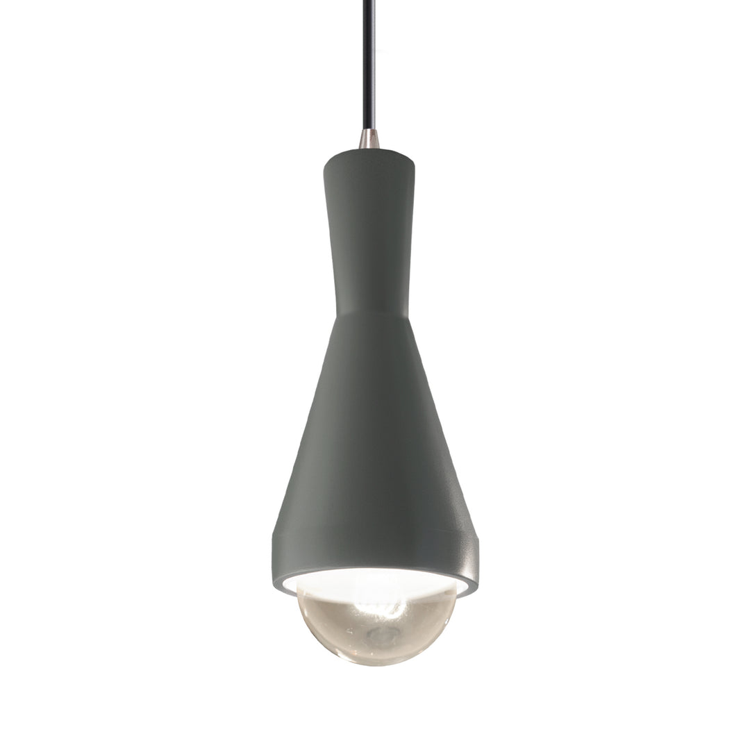 Justice Designs Radiance CER-6520-PWGN-NCKL-BKCD Pendant Light - Pewter Green