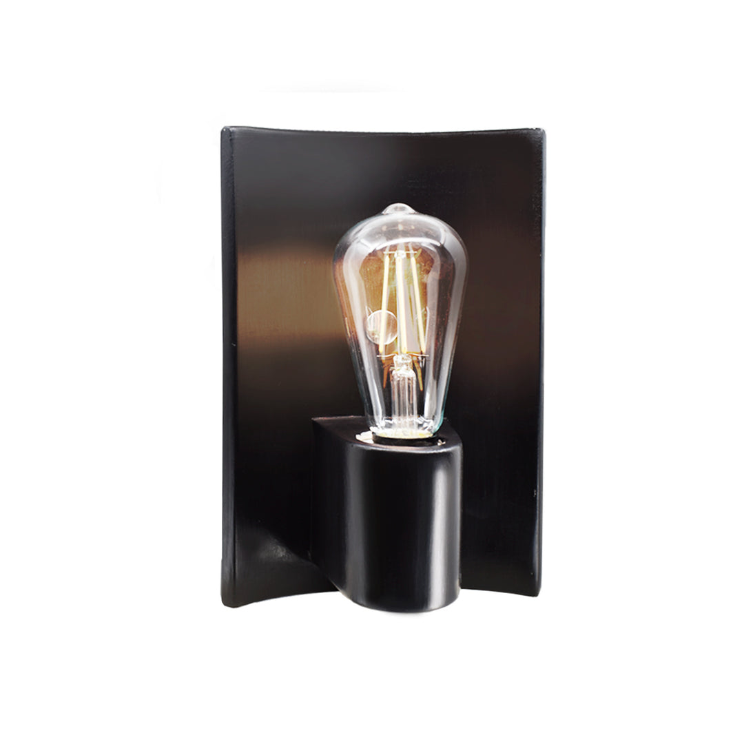 Justice Designs Ambiance CER-7061-CRB-NCKL Wall Light - Carbon - Matte Black