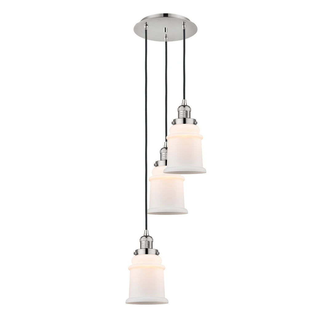 Innovations Franklin Restoration 113F-3P-PN-G181 Pendant Light - Polished Nickel