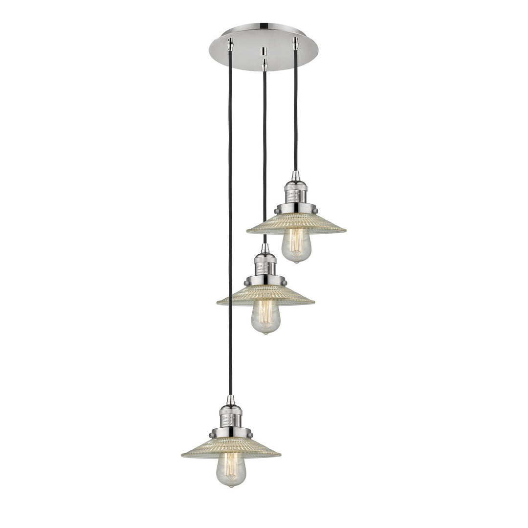Innovations Franklin Restoration 113F-3P-PN-G2 Pendant Light - Polished Nickel
