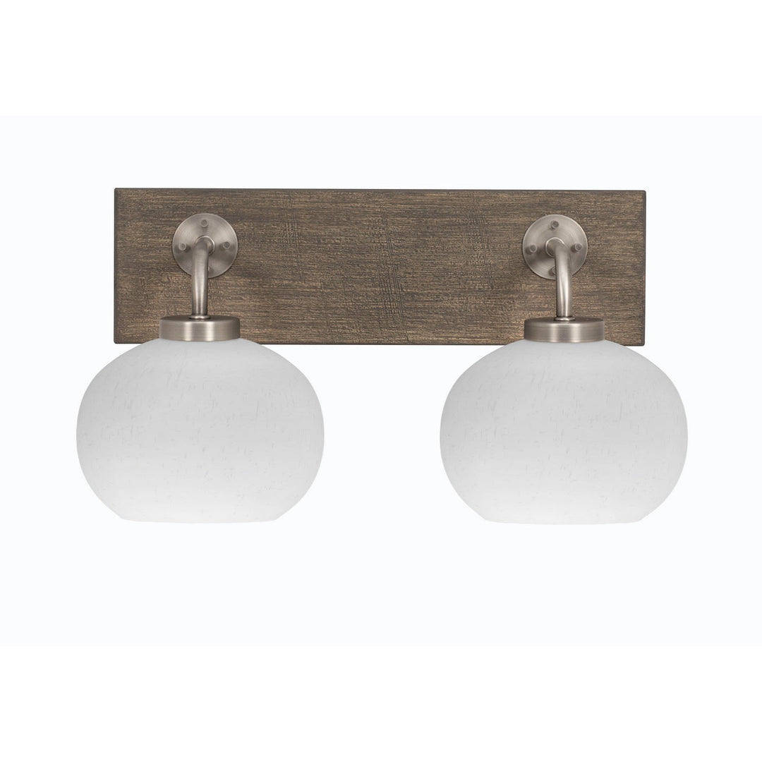 Toltec Oxbridge 1772-gpdw-212 Bath Vanity Light 18 in. wide - Graphite & Painted Distressed Wood-look