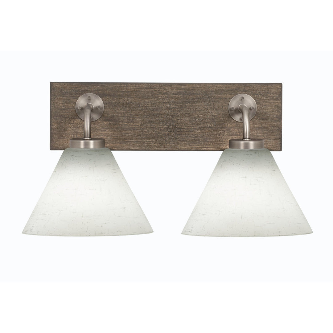 Toltec Oxbridge 1772-gpdw-312 Bath Vanity Light 18 in. wide - Graphite & Painted Distressed Wood-look