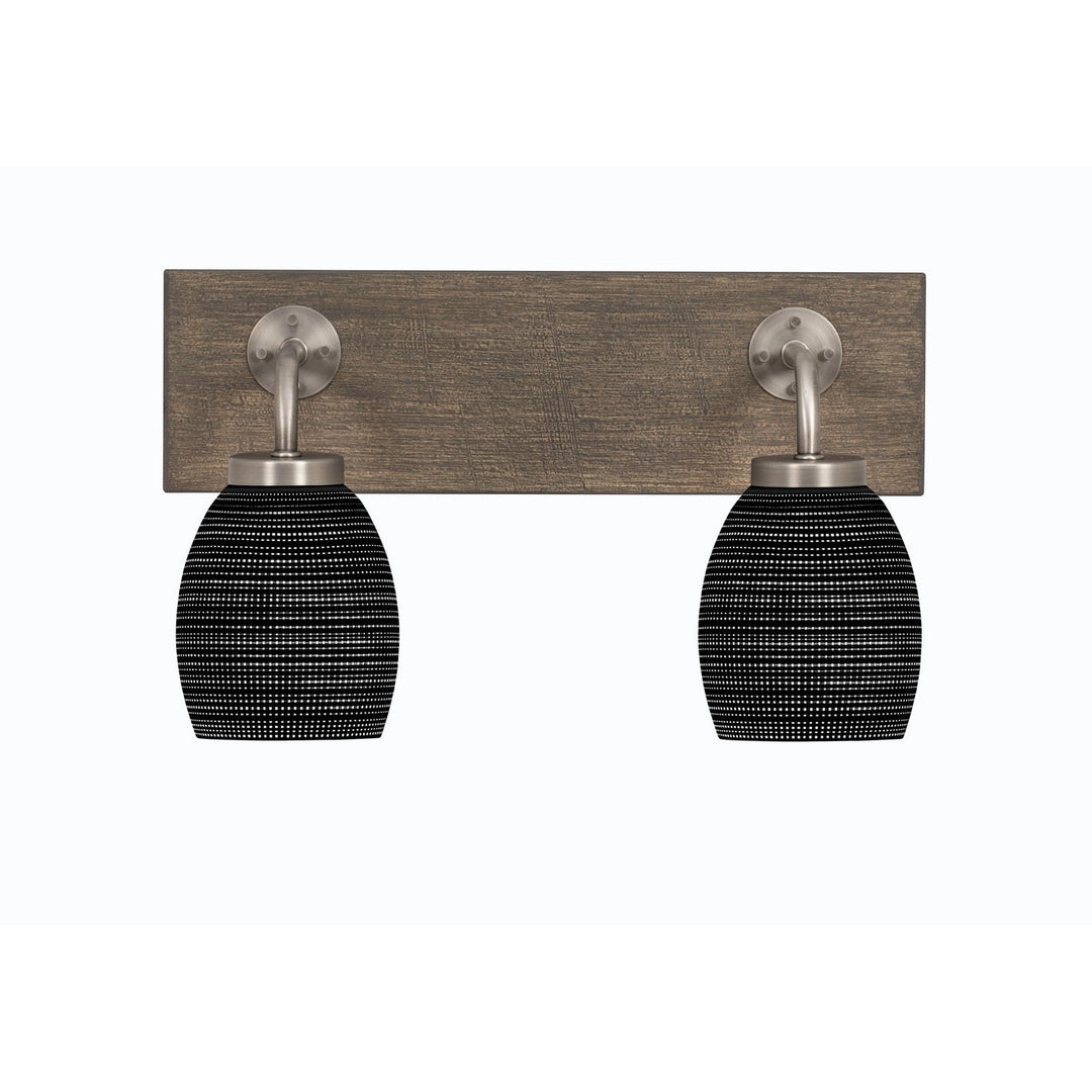 Toltec Oxbridge 1772-gpdw-4029 Bath Vanity Light 16 in. wide - Graphite & Painted Distressed Wood-look