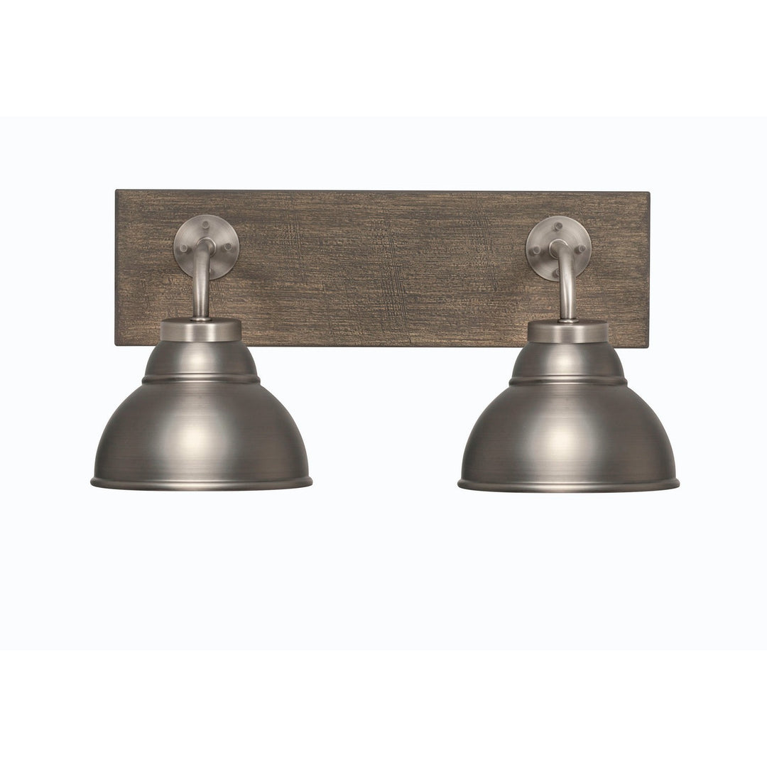 Toltec Oxbridge 1772-gpdw-427-gp Bath Vanity Light 18 in. wide - Graphite & Painted Distressed Wood-look