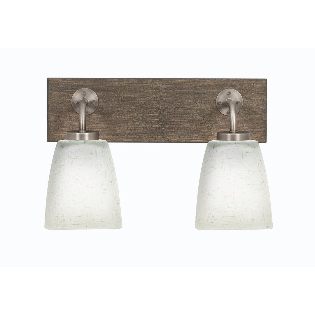 Toltec Oxbridge 1772-gpdw-460 Bath Vanity Light 16 in. wide - Graphite & Painted Distressed Wood-look