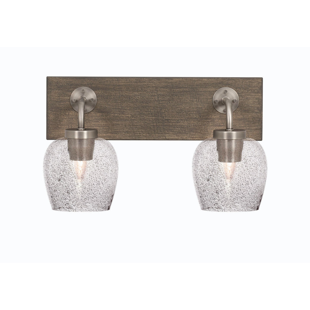 Toltec Oxbridge 1772-gpdw-4812 Bath Vanity Light 17 in. wide - Graphite & Painted Distressed Wood-look