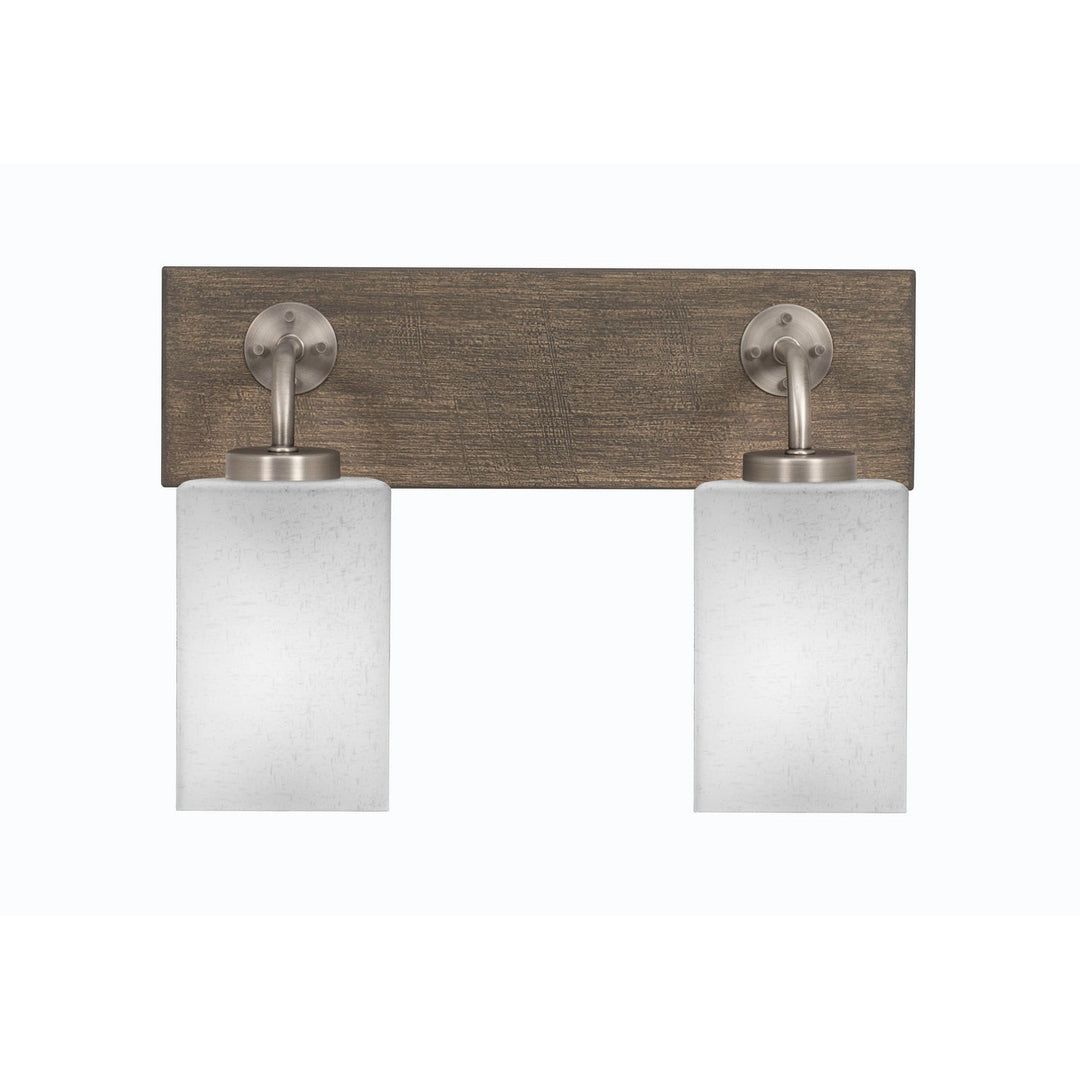 Toltec Oxbridge 1772-gpdw-531 Bath Vanity Light 16 in. wide - Graphite & Painted Distressed Wood-look