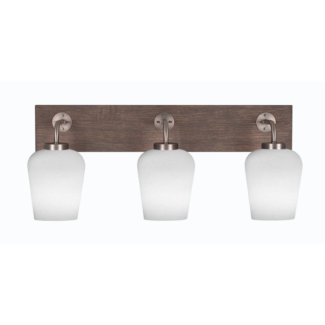 Toltec Oxbridge 1773-gpdw-211 Bath Vanity Light 26 in. wide - Graphite & Painted Distressed Wood-look