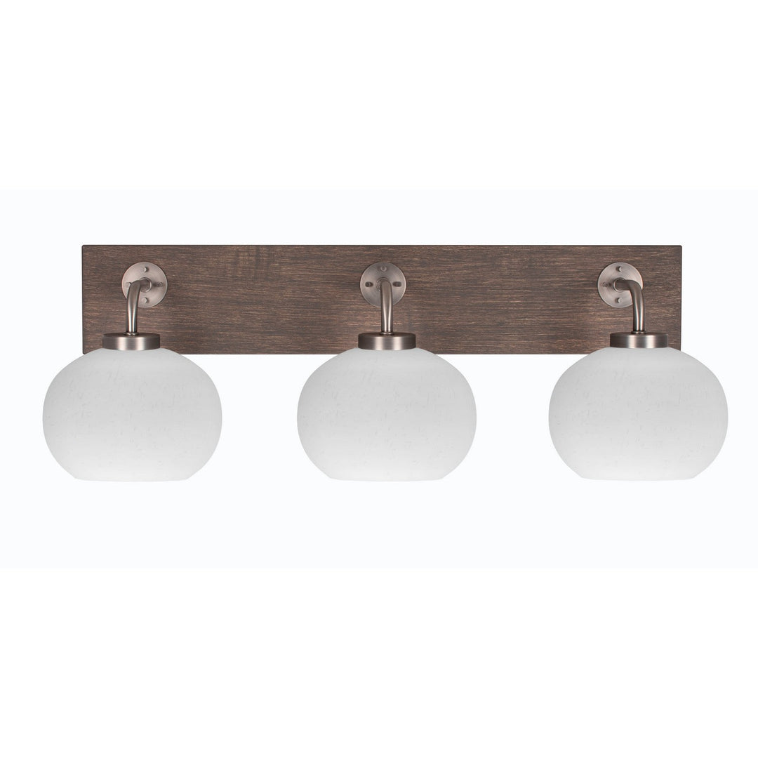 Toltec Oxbridge 1773-gpdw-212 Bath Vanity Light 28 in. wide - Graphite & Painted Distressed Wood-look