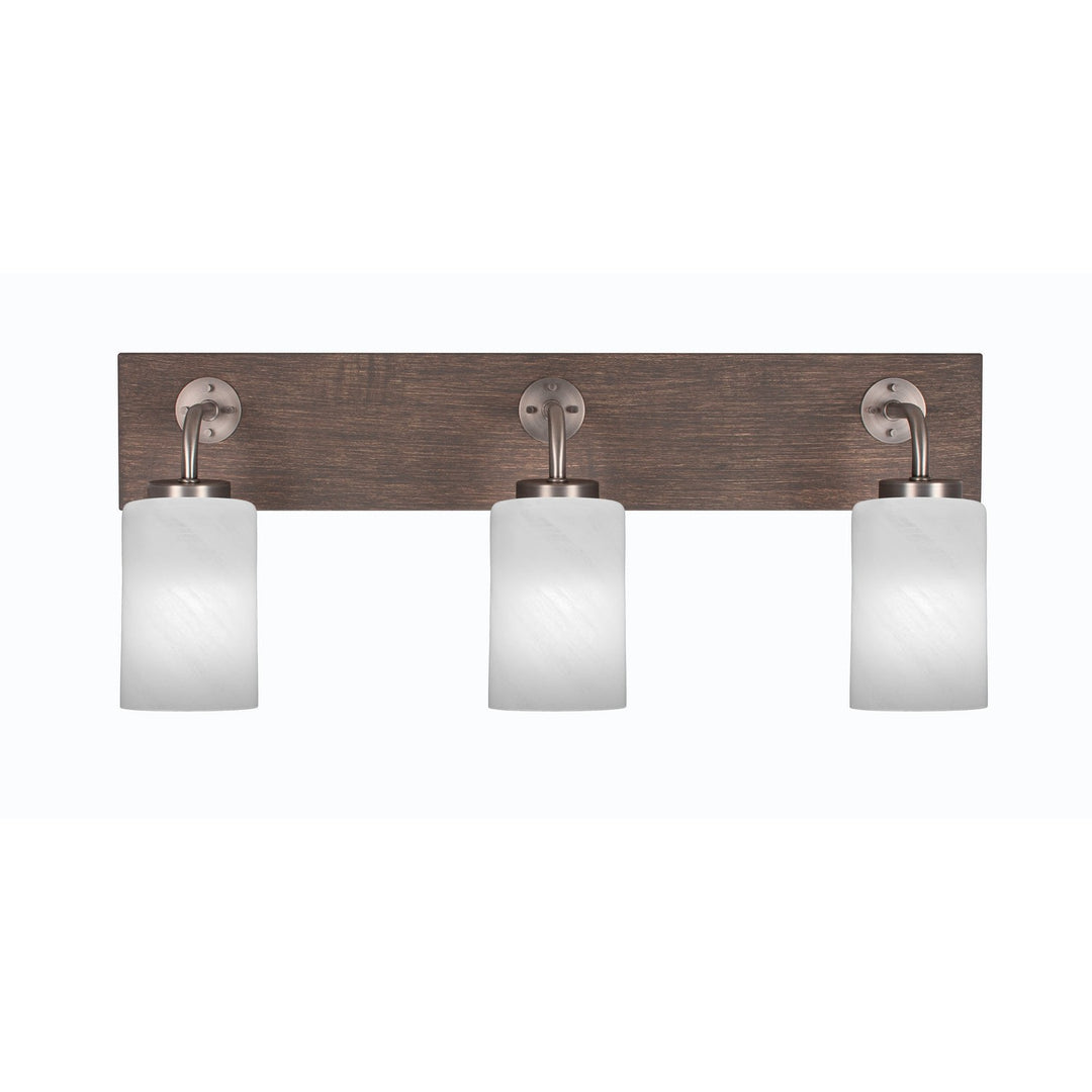 Toltec Oxbridge 1773-gpdw-3001 Bath Vanity Light 26 in. wide - Graphite & Painted Distressed Wood-look