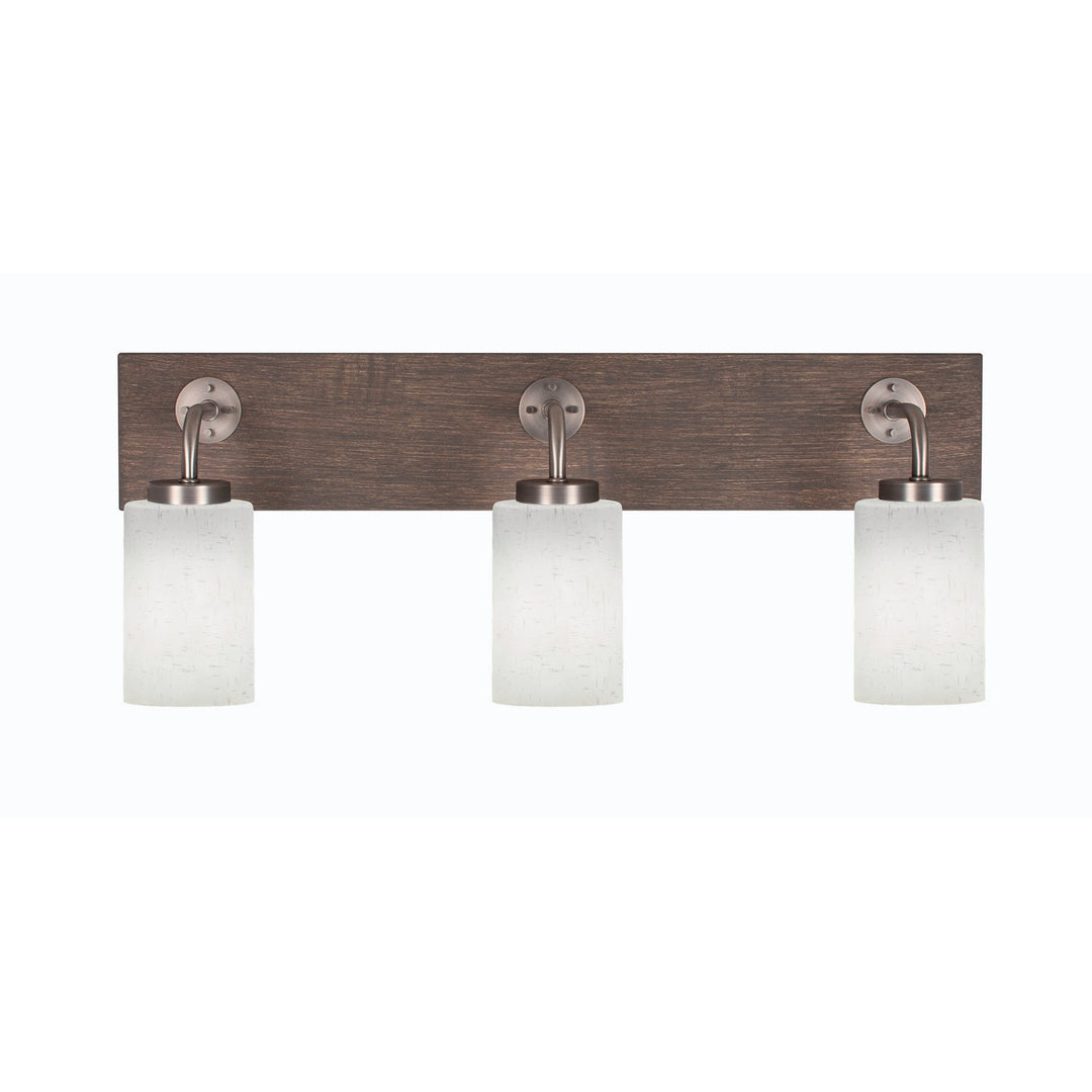 Toltec Oxbridge 1773-gpdw-310 Bath Vanity Light 26 in. wide - Graphite & Painted Distressed Wood-look