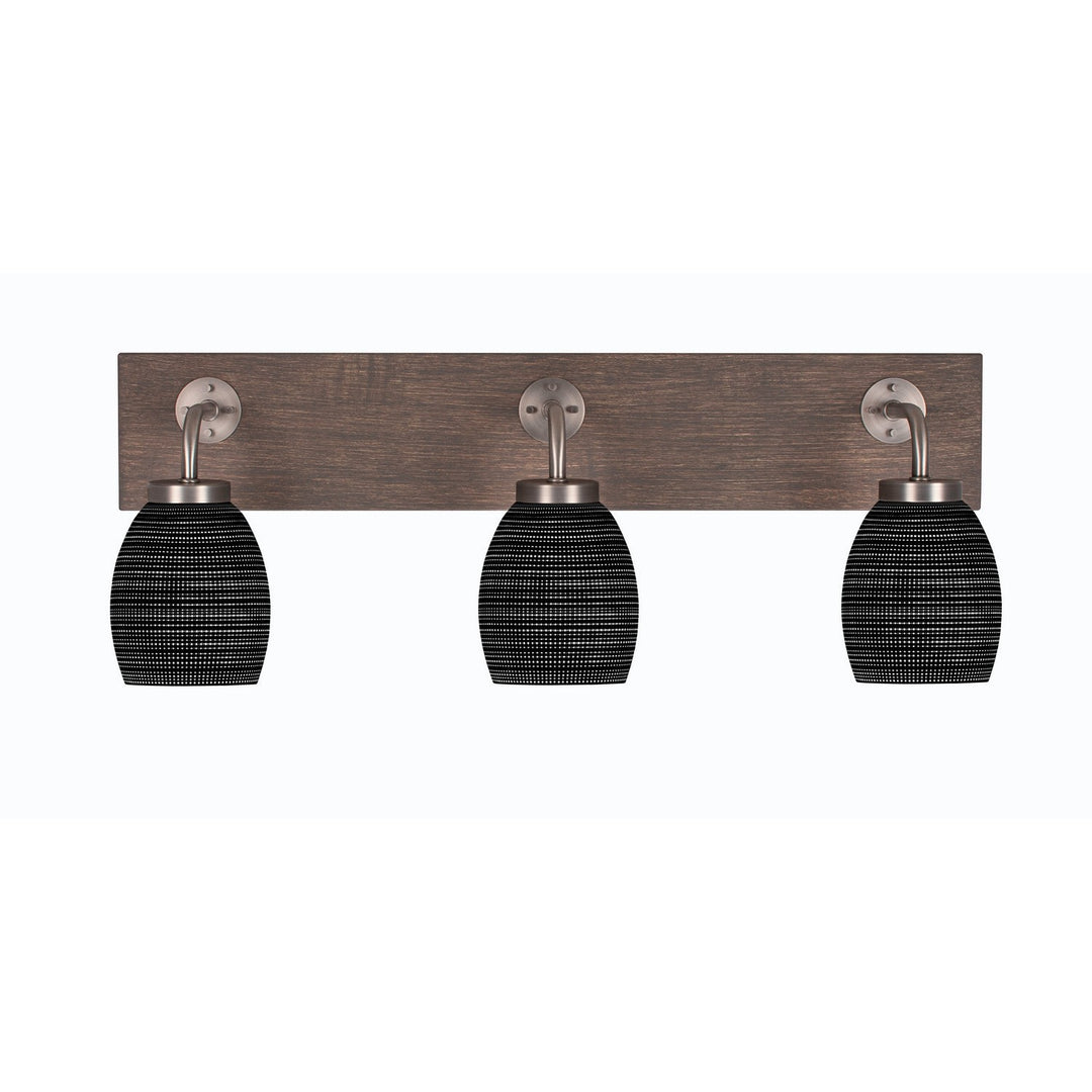 Toltec Oxbridge 1773-gpdw-4029 Bath Vanity Light 26 in. wide - Graphite & Painted Distressed Wood-look