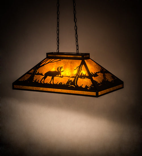 Meyda Tiffany Moose At Lake 128922 Pendant Light - Custom