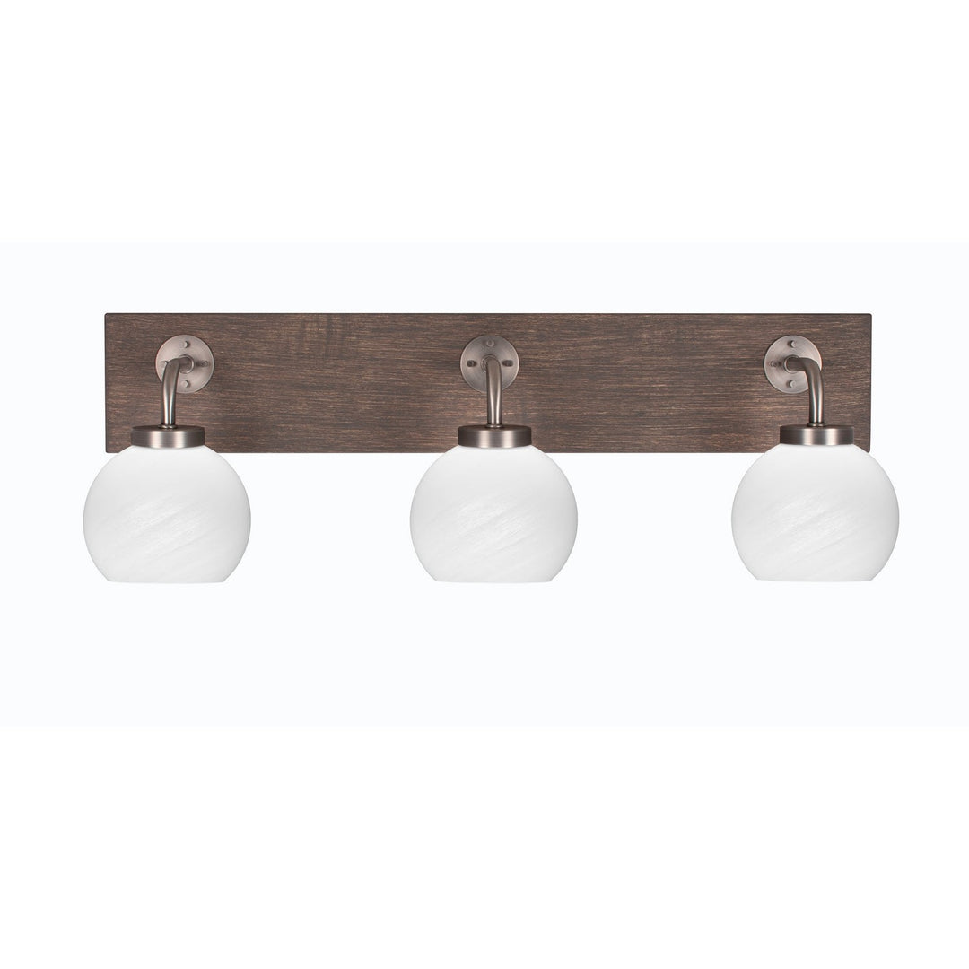 Toltec Oxbridge 1773-gpdw-4101 Bath Vanity Light 26 in. wide - Graphite & Painted Distressed Wood-look