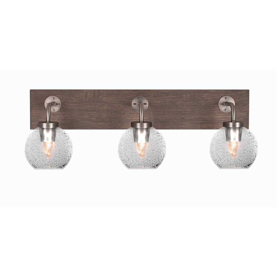 Toltec Oxbridge 1773-gpdw-4102 Bath Vanity Light 26 in. wide - Graphite & Painted Distressed Wood-look
