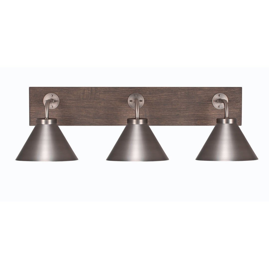 Toltec Oxbridge 1773-gpdw-421-gp Bath Vanity Light 28 in. wide - Graphite & Painted Distressed Wood-look