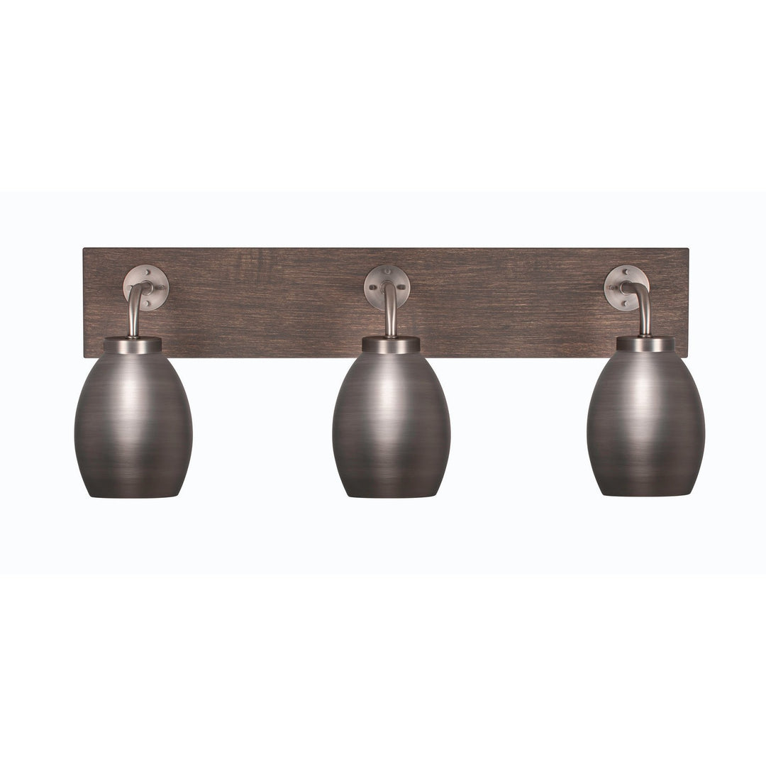 Toltec Oxbridge 1773-gpdw-426-gp Bath Vanity Light 26 in. wide - Graphite & Painted Distressed Wood-look