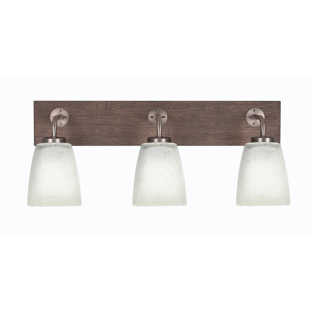 Toltec Oxbridge 1773-gpdw-460 Bath Vanity Light 26 in. wide - Graphite & Painted Distressed Wood-look