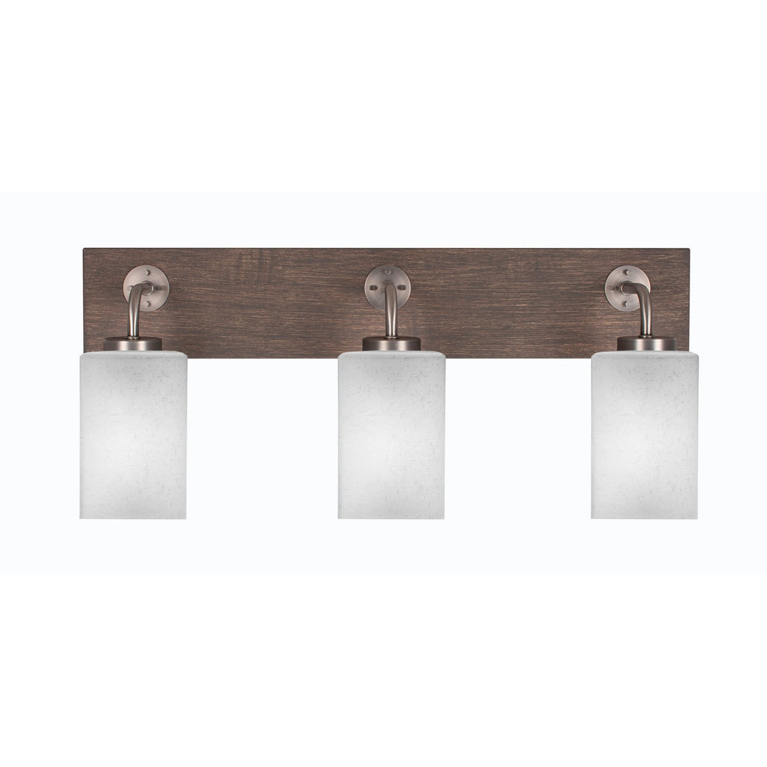 Toltec Oxbridge 1773-gpdw-531 Bath Vanity Light 26 in. wide - Graphite & Painted Distressed Wood-look