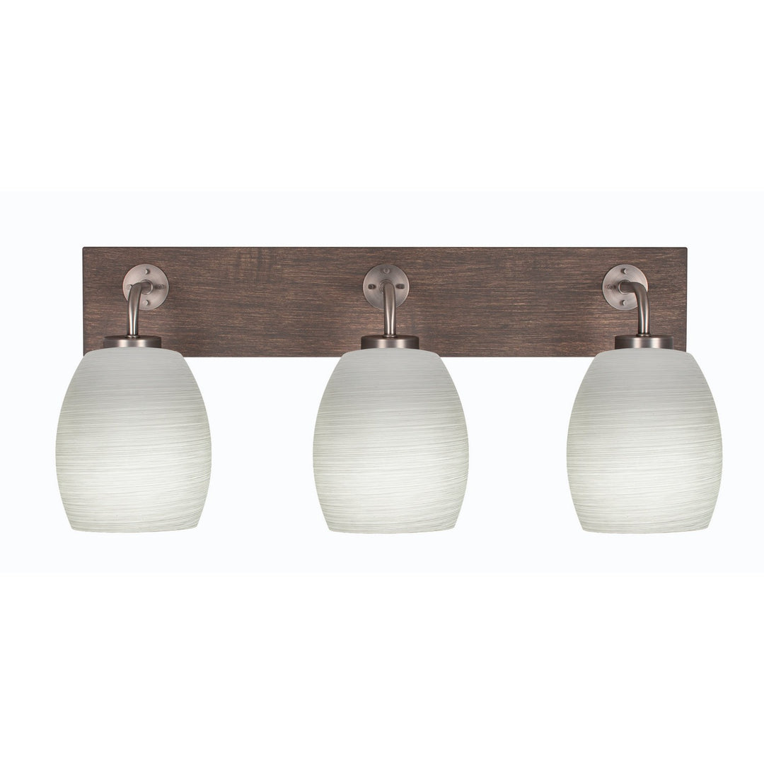 Toltec Oxbridge 1773-gpdw-615 Bath Vanity Light 26 in. wide - Graphite & Painted Distressed Wood-look