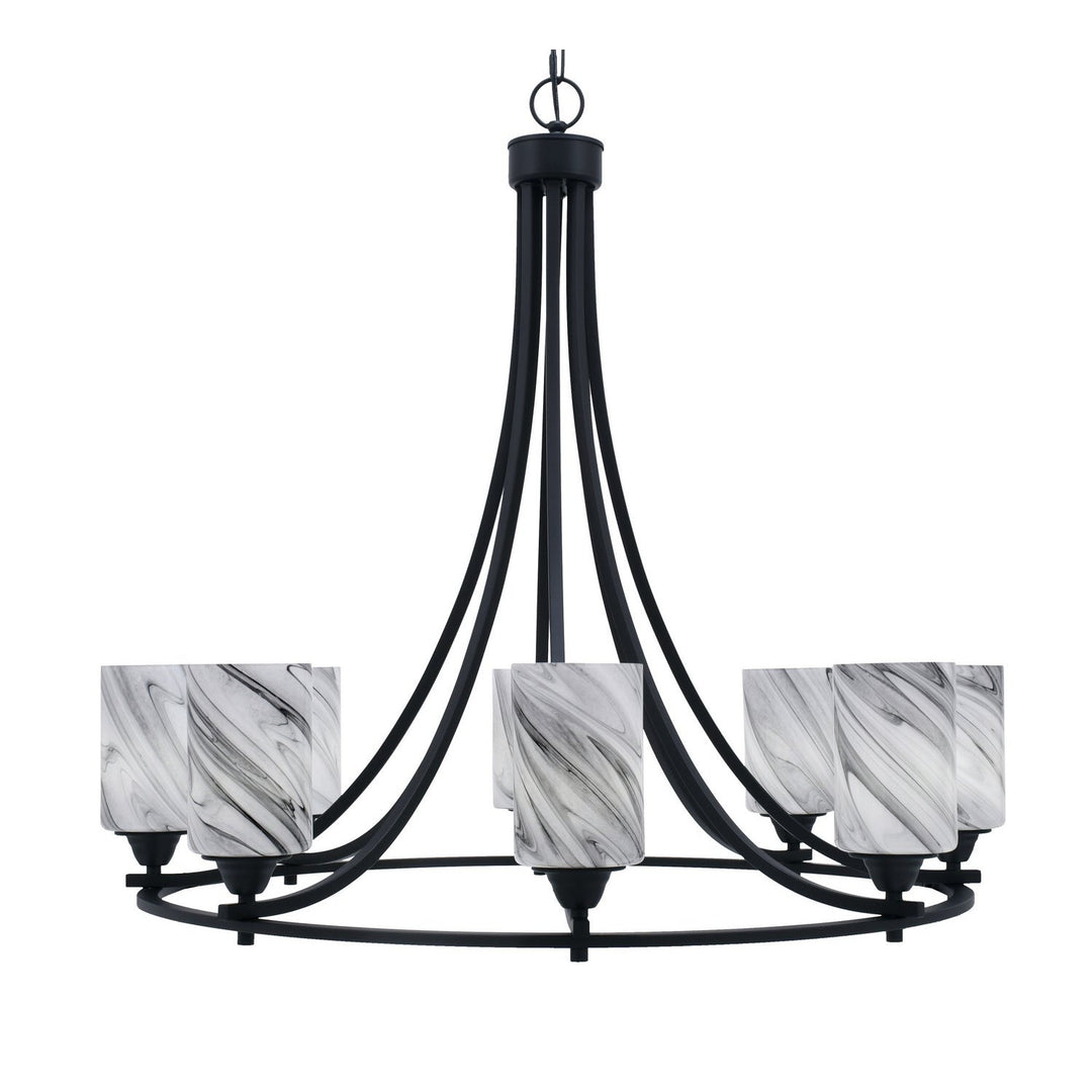 Toltec Paramount 3408-mb-3009 Chandelier Light - Matte Black