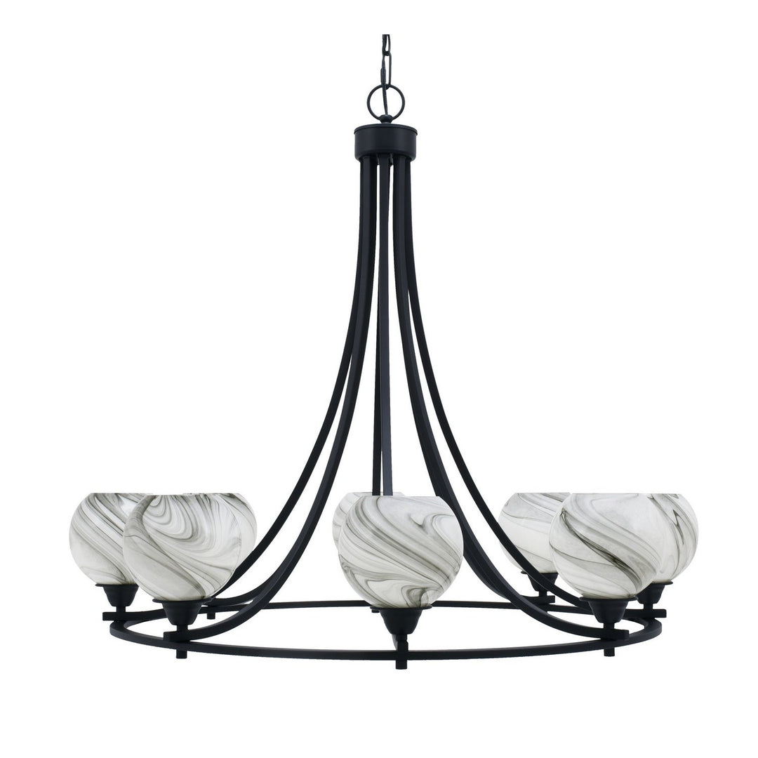 Toltec Paramount 3408-mb-4109 Chandelier Light - Matte Black