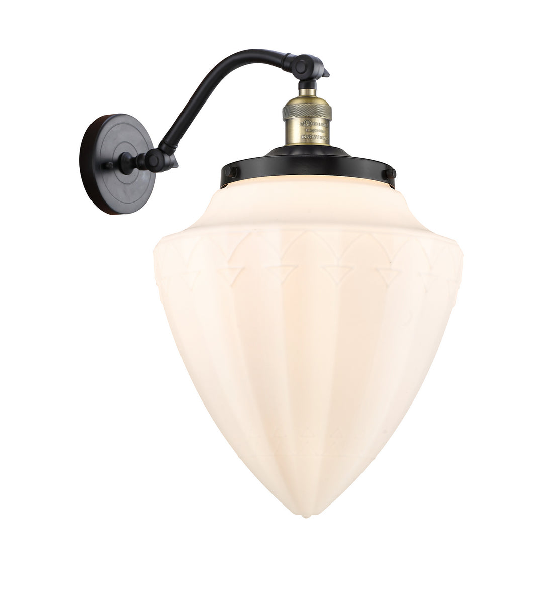 Innovations Franklin Restoration 515-1W-BAB-G661-12 Wall Sconce Light - Black Antique Brass